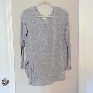 Gray long sleeve top size Medium